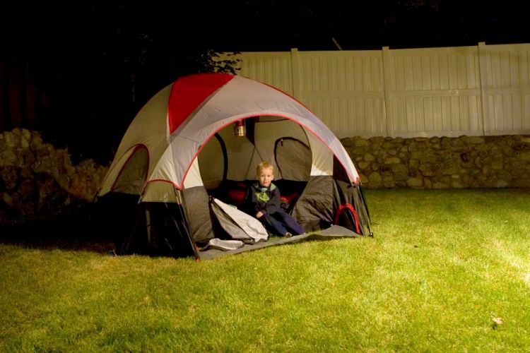Backyard campsite top
