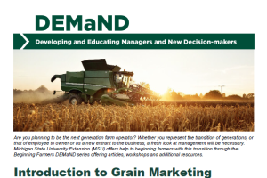 Bulletin E-3416 Introduction to Grain Marketing