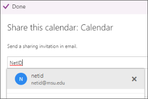 Sharing Your Calendar in Spartan Mail Online (Office 365)