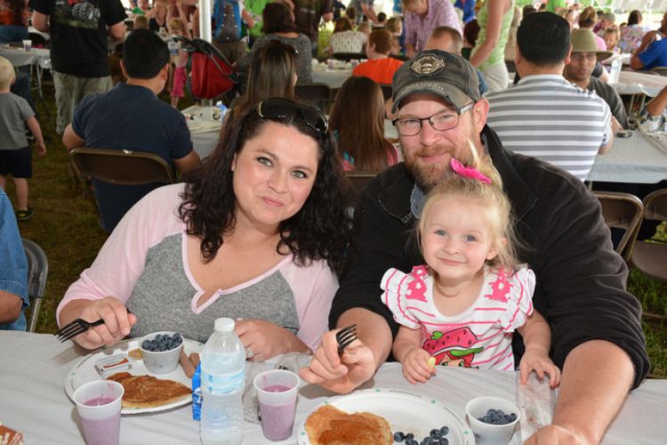 Family at Breakfast on the Farm