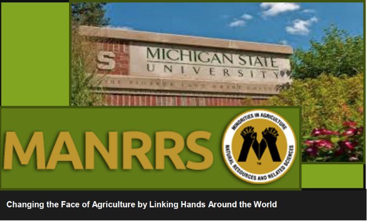 MANRRS logo at MSU entrance