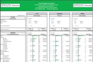 Crop Budget Estimator Tool For Grains Simple Farm Management