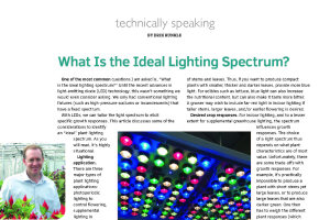 What is the ideal lighting spectrum?