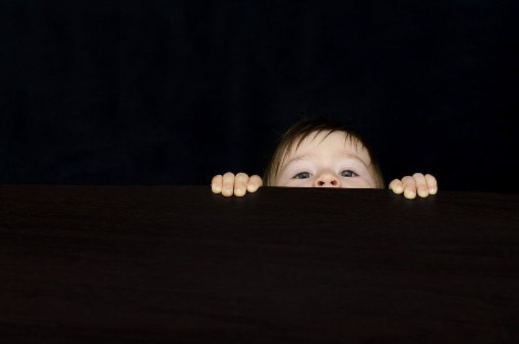 A child peeking out