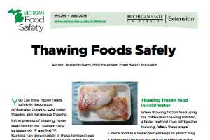 Thawing Foods Safely E3259 Msu Extension