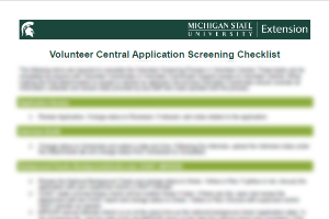 Application Screening Checklist