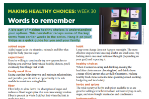 Making Healthy Choices: Week 30