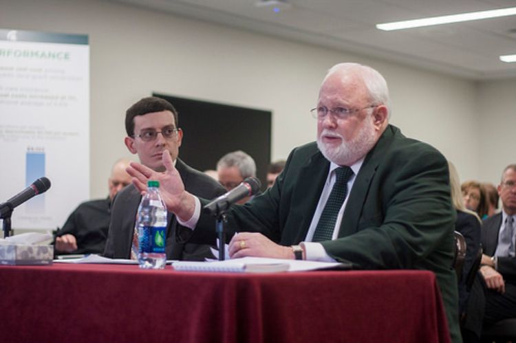 CANR Dean Fred Poston testifies before the Michigan Senate Higher Education Subcommittee