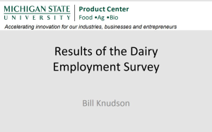 Dairy Employment Survey Results