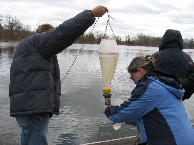 Volunteers engaged in lake management. Photo credit: Bindu Bhakta l MSU Extension