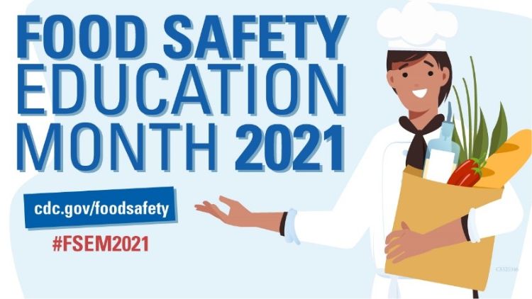 Graphic from CDC showing cartoon chef and the following text: 