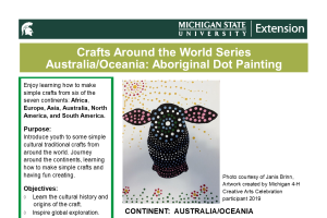 Craft Around the World Series Australia/Oceania: Aboriginal Dot Painting