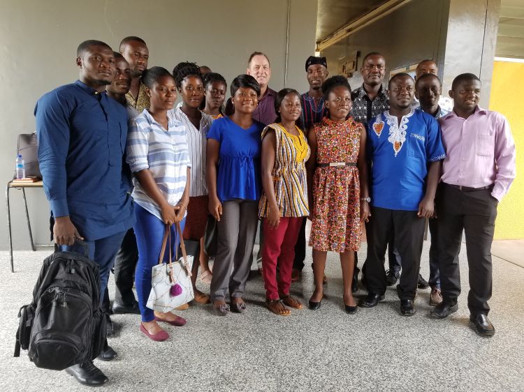 BHEARD Seed Science students with BHEARD Program Director John Medendorp and Ghana Regional Coordinator Saviour Badohu.