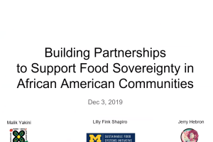 Webinar - Building Partnerships to Support Food Sovereignty in African American Communities