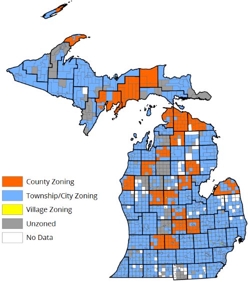 A map of Michigan