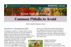 Forest Types of Michigan: Common Pitfalls to Avoid (E3202-18)