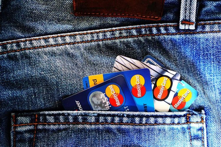 Credit cards in pants pocket