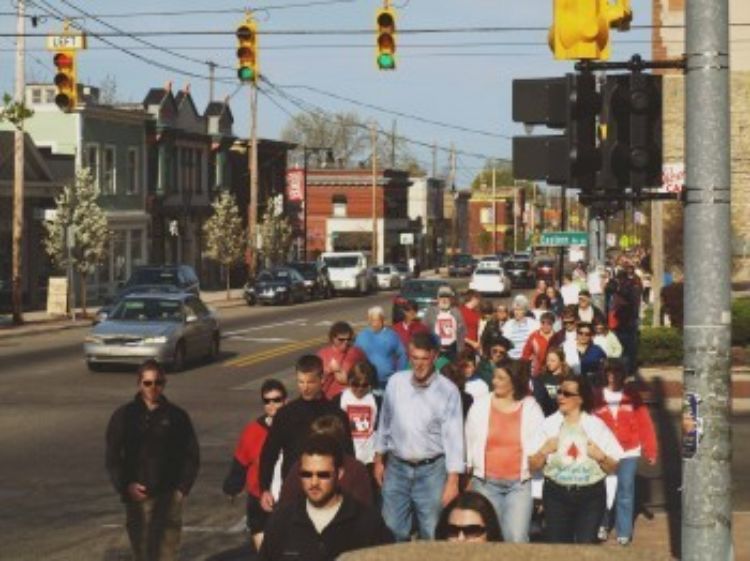 Past Hunger Walks have drawn over 600 individuals. Photo courtesy Access of West Michigan.