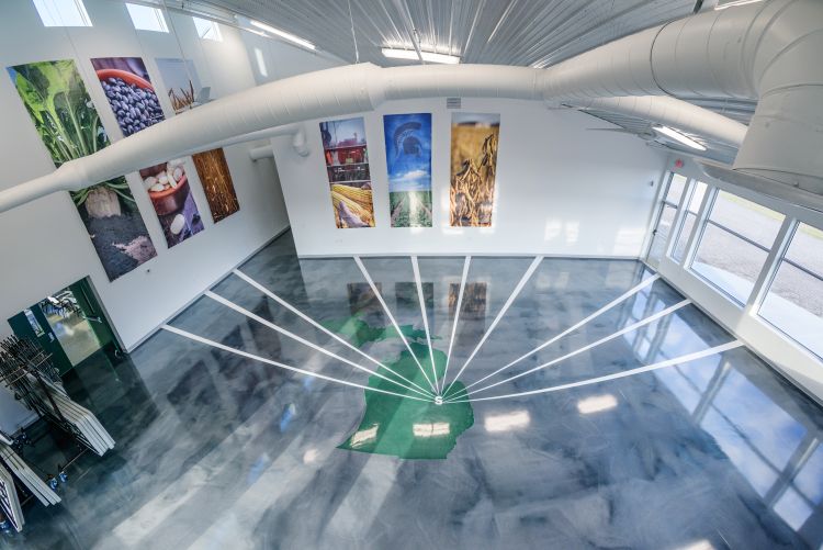 MSU Saginaw Valley Research and Extension Center lobby.