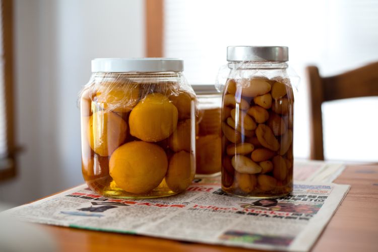 Three canned jars.