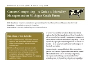 Carcass Composting-A Guide to Mortality Management on Michigan Cattle Farms (E3197)