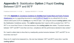 Appendix B: Stabilization Option 2 Rapid Cooling Between 120°F and 80°F