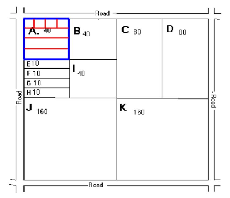 A picture of a parcel of land.