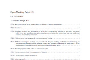 Open Meetings Act