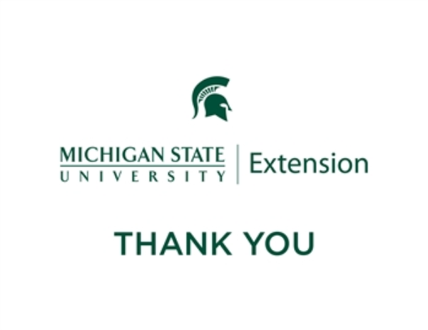 MSU Extension Logo on Thank You card.