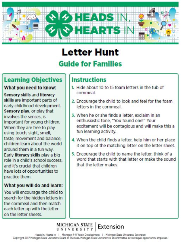 Letter Hunt cover page.