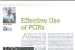 Effective use of PGRs