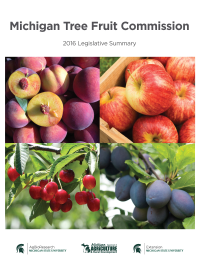 2016 Michigan Tree Fruit Commission Legislative Report cover