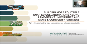 Building More Equitable SNAP-Ed Collaborations Among Land-grant Universities and State & Community Partners, Part 1