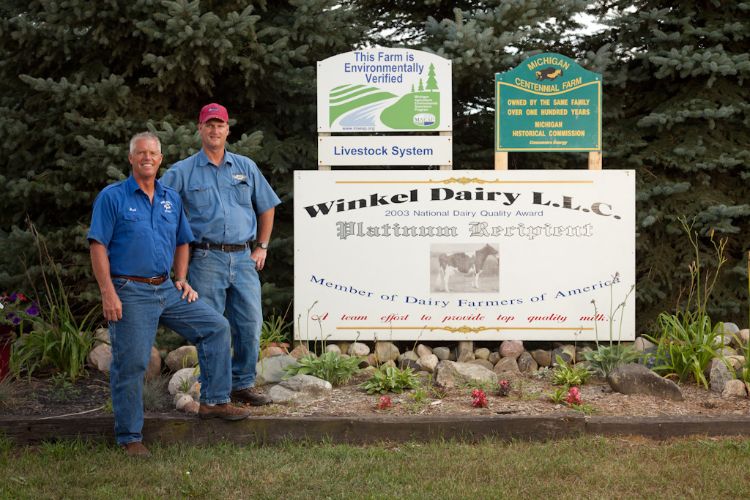 Dairy Farmer of the Year Award recipients Jim and Jack Winkel.