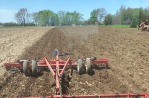 plowing a field