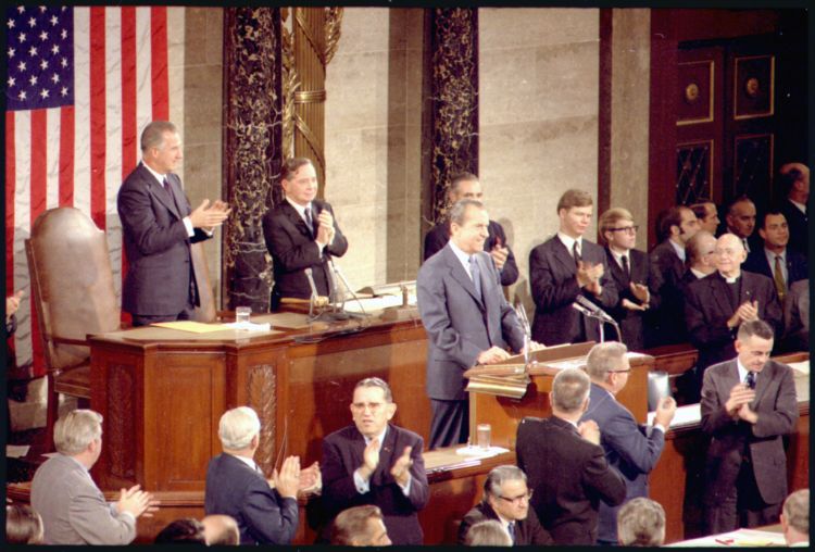 President Nixon State of the Union speech in the U.S. Capitol.