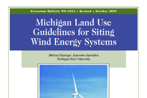 Michigan Land Use Guidelines for Siting Wind Energy Systems (WO-1053)