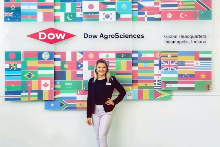 Paige Reetz at the Dow AgroSciences Headquarters