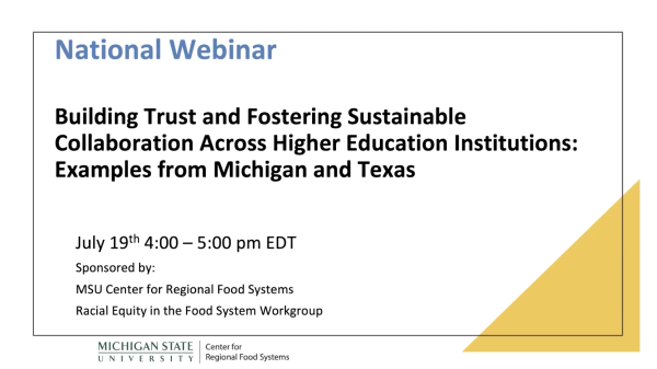 Building Trust and Fostering Sustainable Collaboration Across Higher Education Institutions: Examples from Michigan and Texas