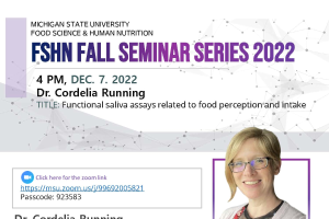 FSHN Fall Seminar Series 2022 - Dr. Cordelia Running