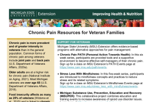 Chronic Pain Resources for Veteran Families