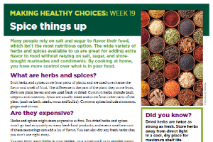 Making Healthy Choices: Week 19