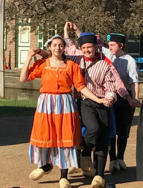 Dutch dancers at Holland’s Tulip Time Festival. Photo by Lana Frody.