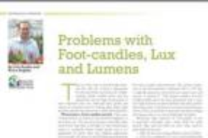 Problems with footcandles, lux and lumens