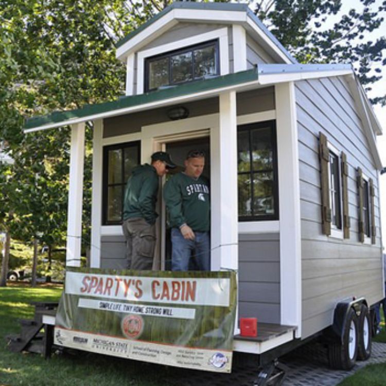 Sparty's Cabin during MSU football tailgating