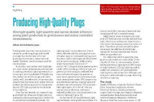 Producing High Quality Plugs Part I