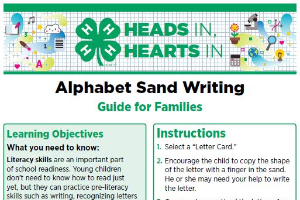 Heads In, Hearts In: Alphabet Sand Writing