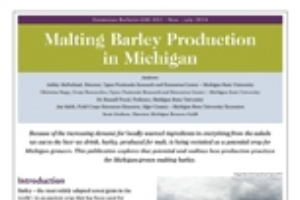 Malting Barley Production in Michigan (GMI035)