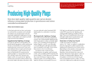 Producing High Quality Plugs Part 2