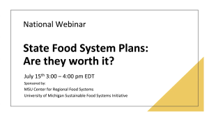 Webinar - State Food System Plans: Are they worth it?